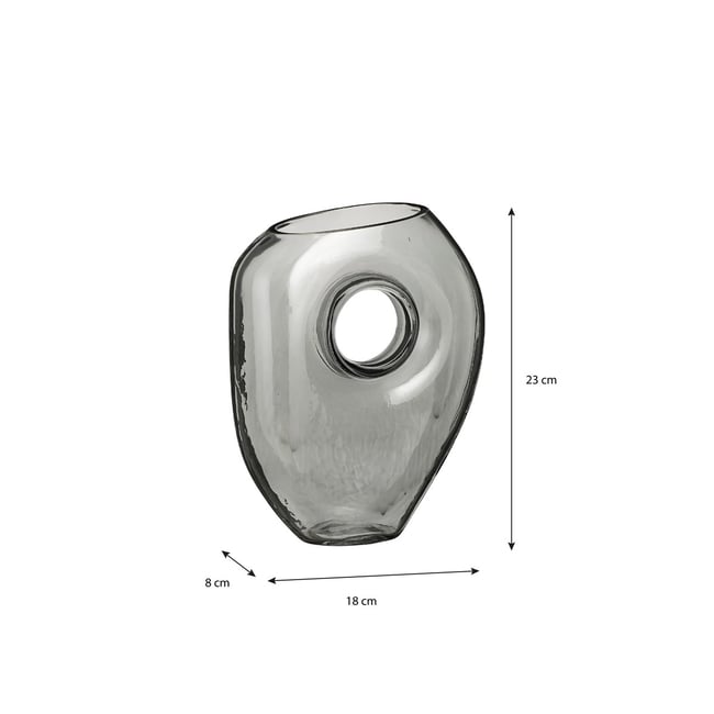 Vase à forme organique H23 cm JAY Couleur grey <span itemprop=