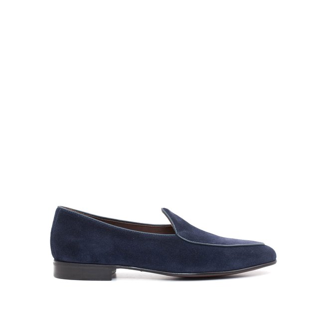 Mocassin daim DOUGLAS bleu marine <span itemprop=