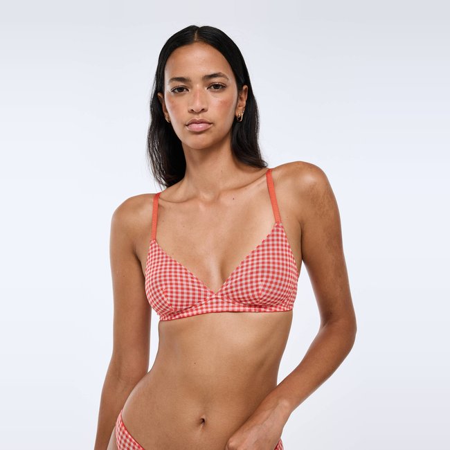 Soutien-gorge triangle JANE en tulle imprimé - MONOPRIX