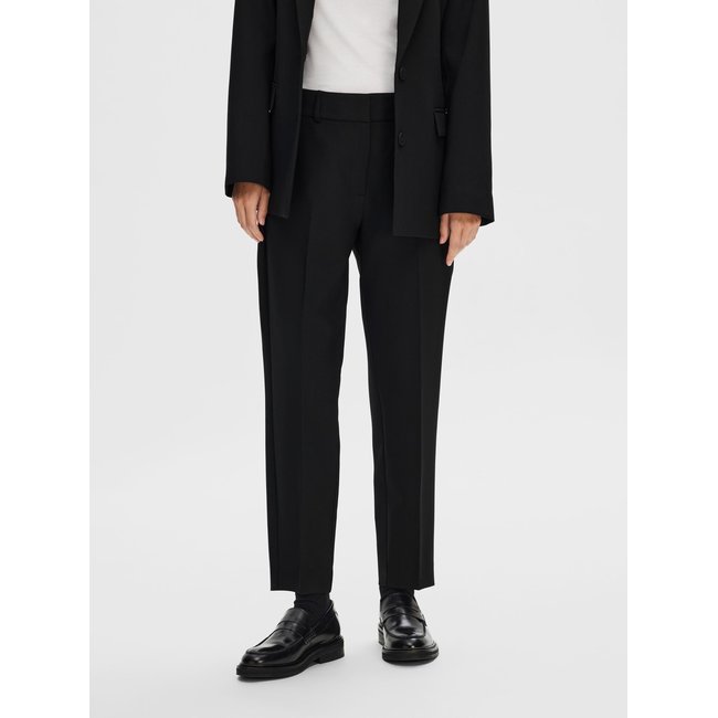 Pantalon raccourci SELECTED FEMME noir - black <span itemprop=
