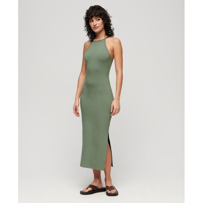 Robe mi-longue en jersey avec dos en dentelle - SUPERDRY