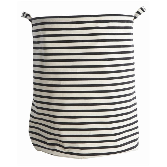 Sac à Linge Black Stripes Couleur blanc et noir <span itemprop=