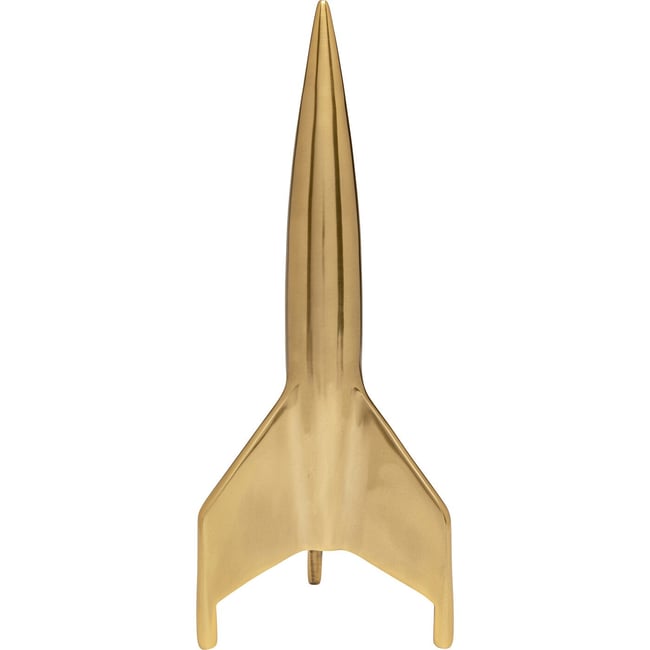 Déco fusée en aluminium Couleur or <span itemprop=