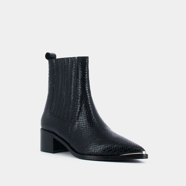 Arsene cowboy ankle boots in leather black Jonak La Redoute