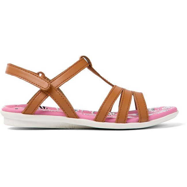 Sandales Right cuir marron <span itemprop=