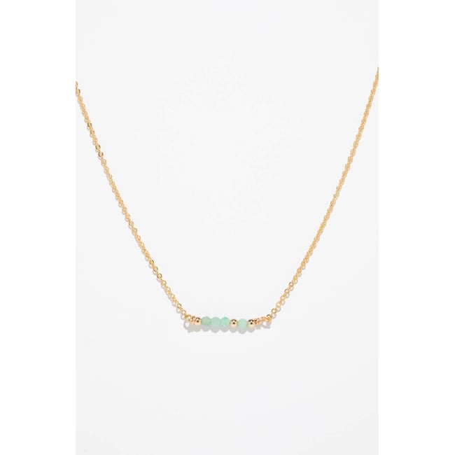Collier court théa - Emeraude émeraude <span itemprop=