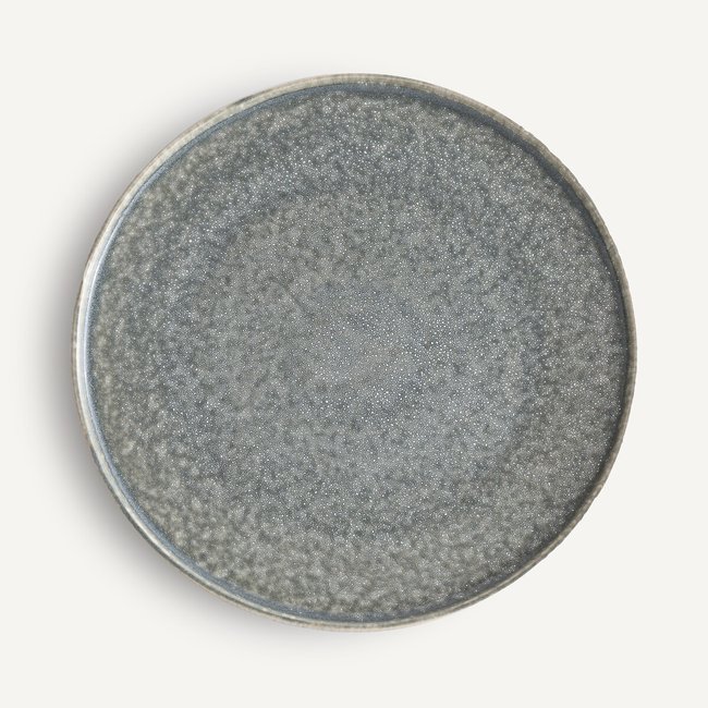 4er-Set flache Teller aus Steingut Obidos grau <span itemprop=