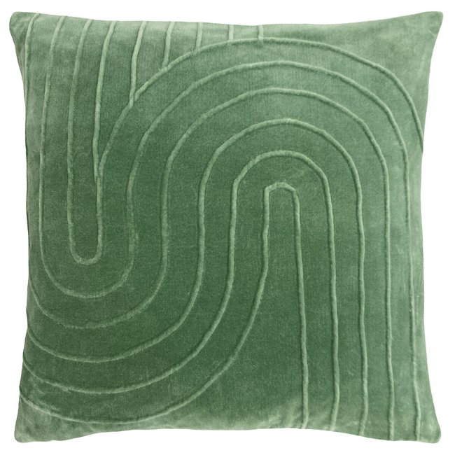 Mangata Pleated Velvet Filled Cushion 45x45cm - FURN.