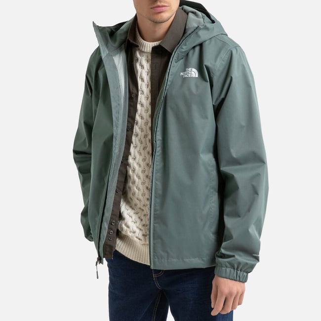 Coupe-vent court capuche fixe, mi-saison noir <span itemprop=