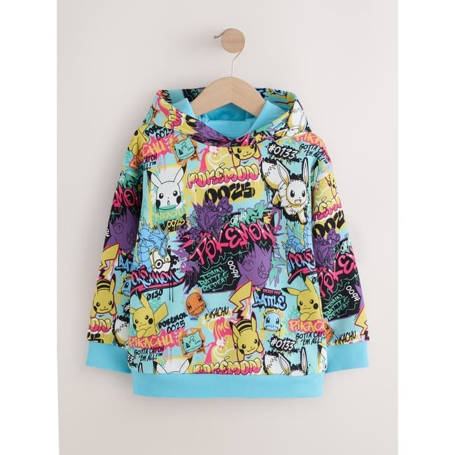 Sweat à capuche pokemon multicolore <span itemprop=