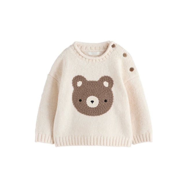 Pull ras de cou en maille à personnages - NEXT