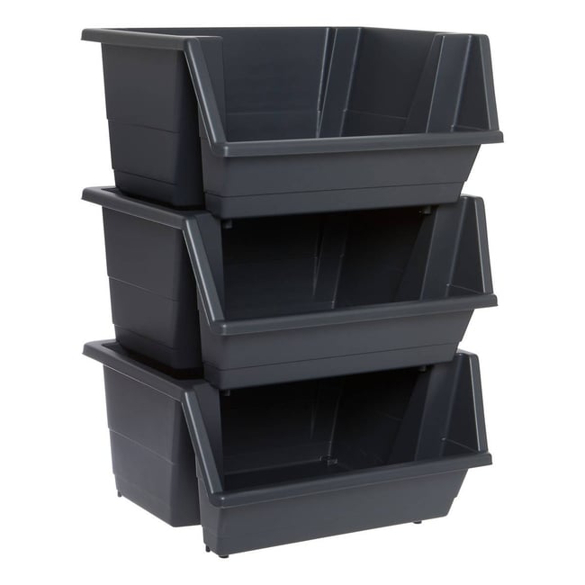Tour de rangement rectangulaire ESSENTIELS Couleur noir <span itemprop=
