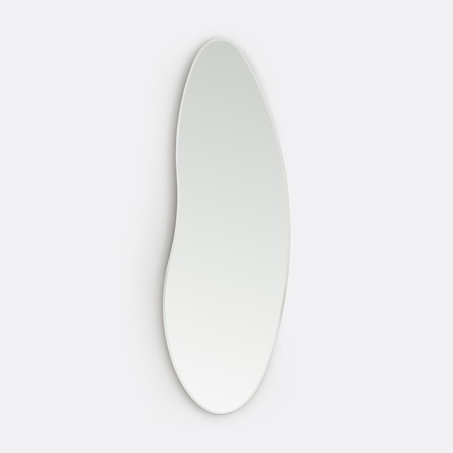 Miroir organique biseauté 150 x 50 cm, Biface Couleur transparent <span itemprop=