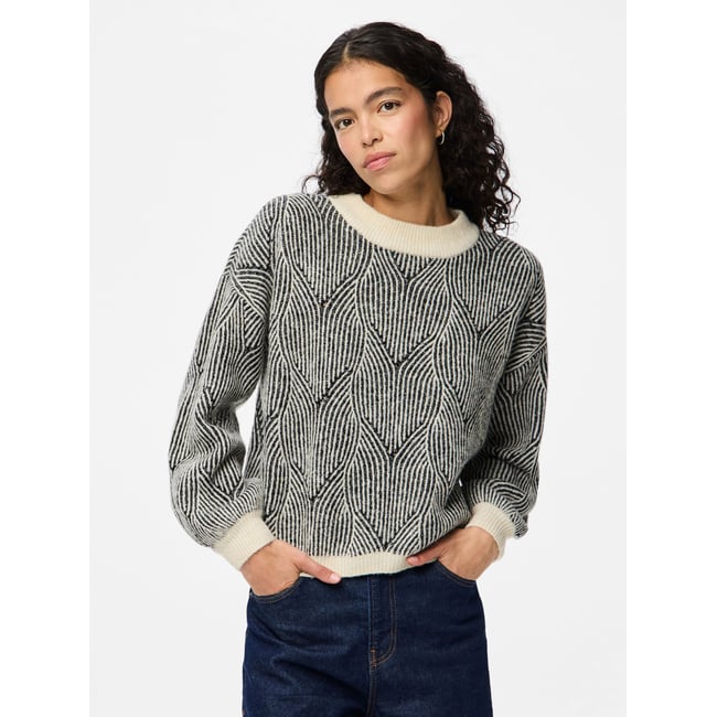 Pull col rond, manches ballon whitecap gray 1 <span itemprop=