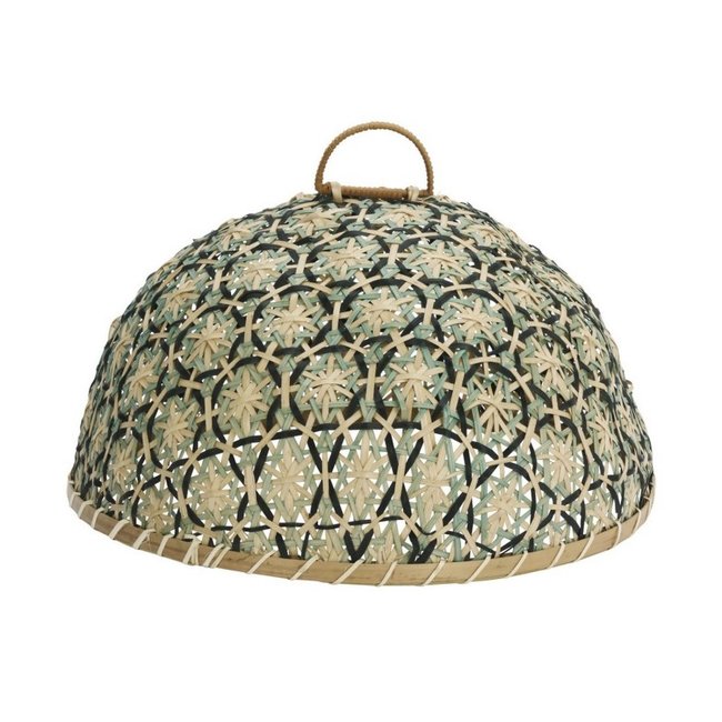 Cloche pour aliments bambou vert jade <span itemprop=