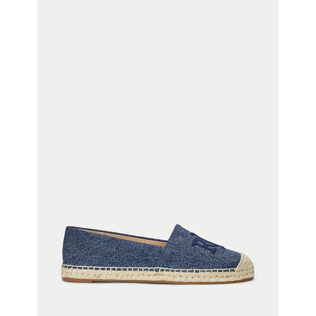 Espadrilles en toile de coton CAMERYN denim <span itemprop=