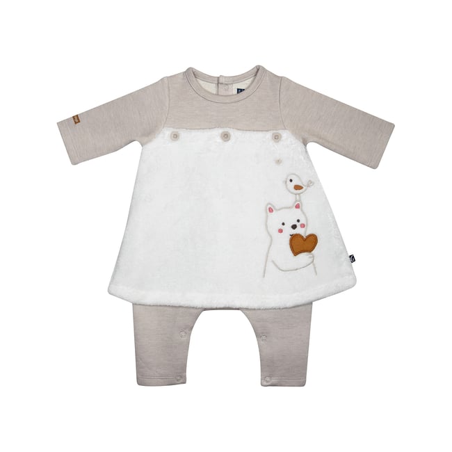 Combirobe maxine maille naissance beige <span itemprop=