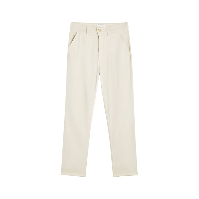 PANTALON CHINO COCO BONE blanc casse <span itemprop=