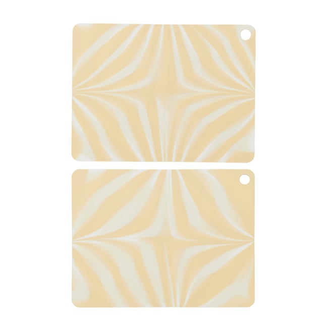 Lot de 2 sets de table en silicone LIVING jaune <span itemprop=