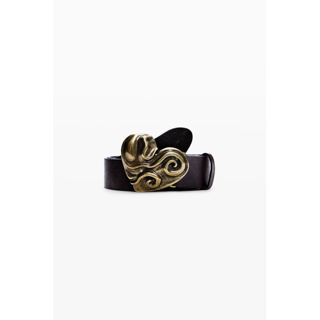 CEINTURE CŒUR EN CUIR multicolore <span itemprop=
