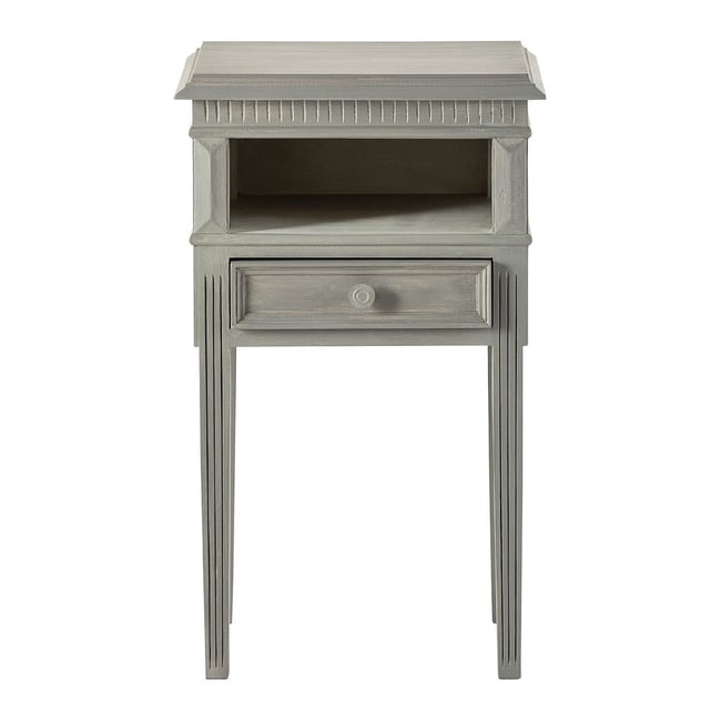 Chevet en manguier Couleur gris <span itemprop=