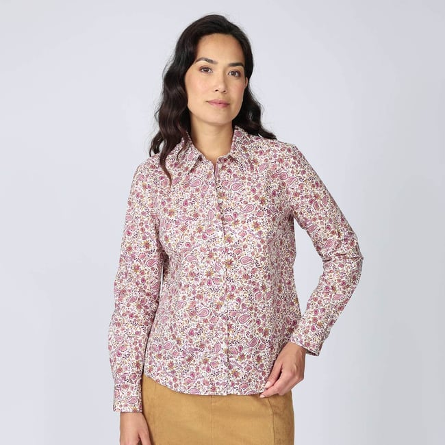 Chemise Emilia mauve <span itemprop=