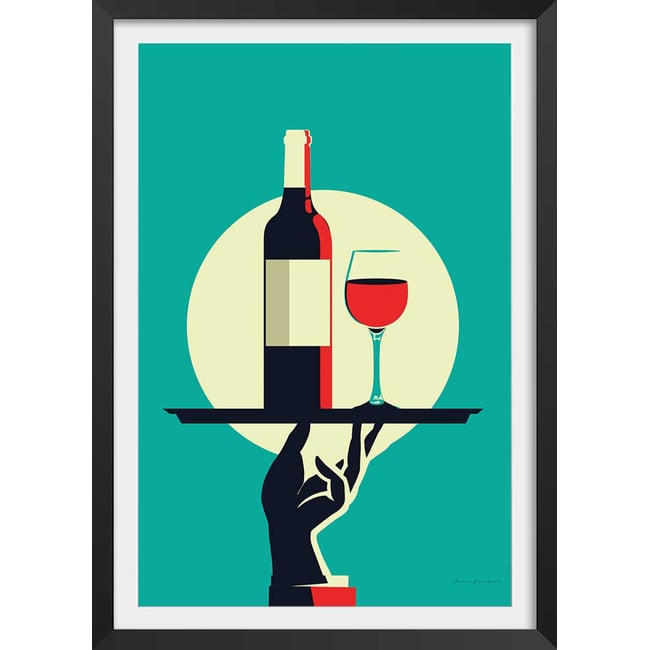 Affiche cuisine Verre de vin à la Française - HEXOA