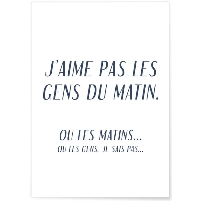 Affiche 'Les gens du matin' Couleur blanc <span itemprop=