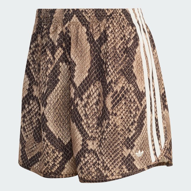 SHORT SATIN IMPRIMÉ SERPENT linen / magic beige <span itemprop=