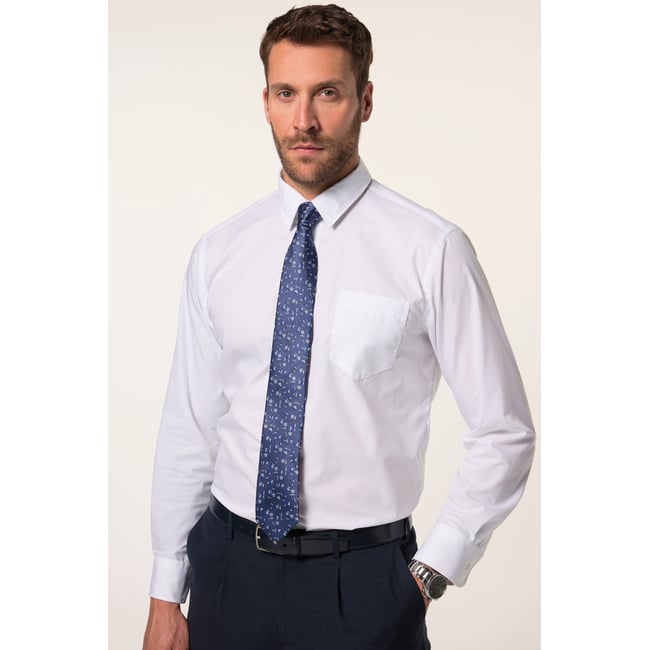Cravate en soie ultra-longue, motif à fleurs bleu <span itemprop=
