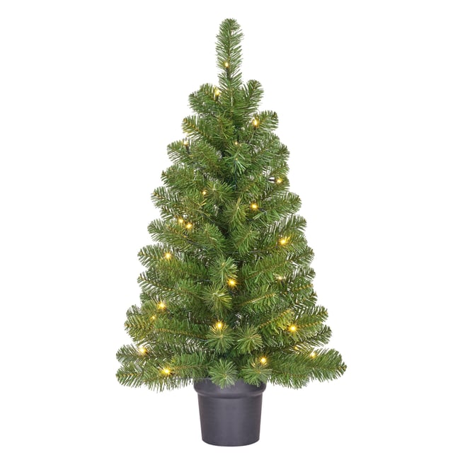 Sapin de Noël artificiel avec LED NORTON Couleur vert <span itemprop=