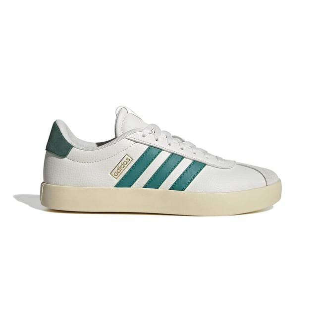 Baskets en cuir VL COURT 3.0 ecru/vert <span itemprop=
