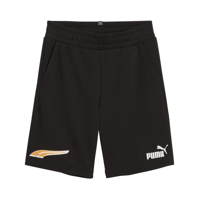 Short de jogging noir avec une coupe longue et une ceinture élastiquée noir <span itemprop=