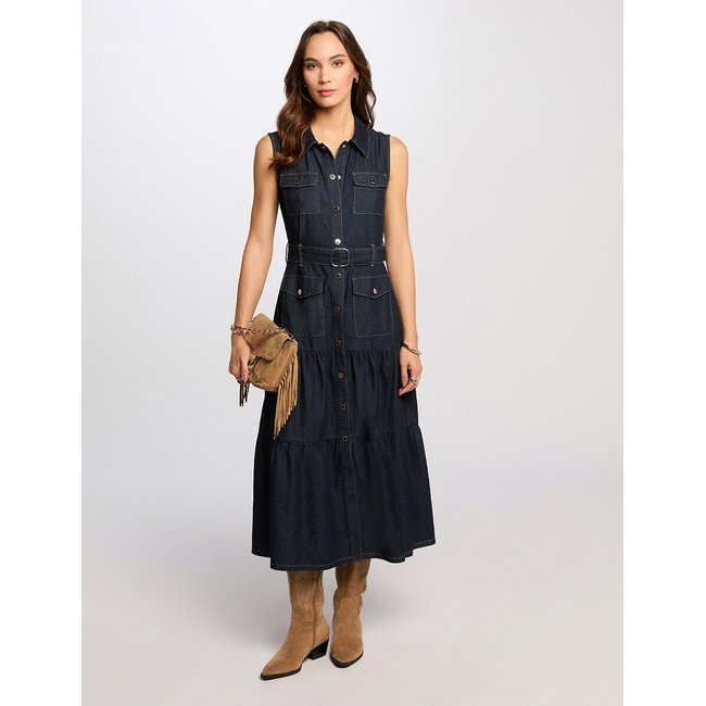 Robe longue droite en jean - MORGAN
