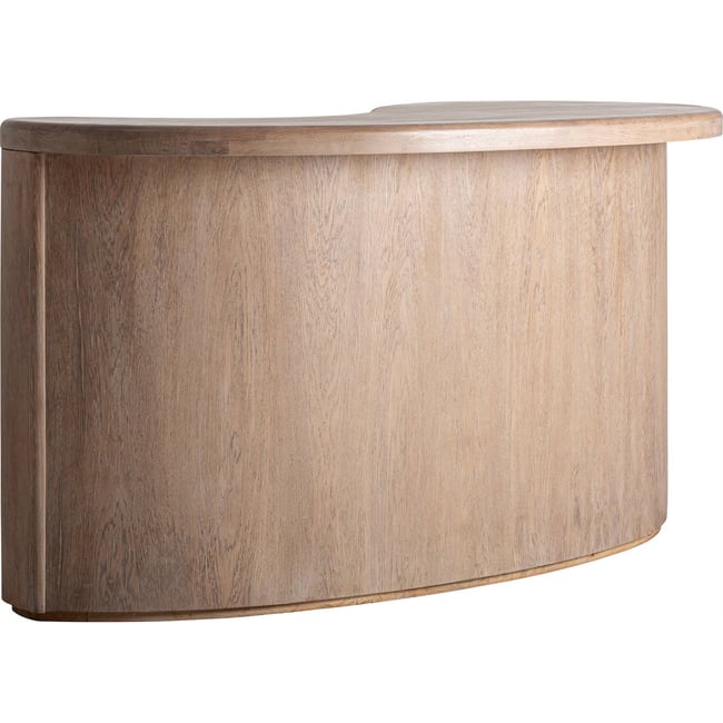 Comptoir de bar en chêne contemporain Couleur brun clair <span itemprop=