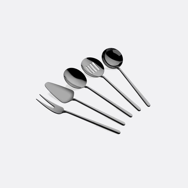 Столовые приборы для сервировки, 5 шт Allegra Titanium / Аллегра Титаниум черный SO'HOME