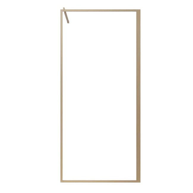 Paroi de douche en verre trempé  - Effet bois naturel <span itemprop=