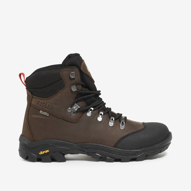 Chaussures de marche montante en cuir LAFORSE VIBRAM UNISEX marron foncé <span itemprop=