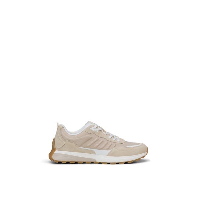 Sneaker modèle Maxi en cuir de vache et polyester recyclé - MARC O'POLO