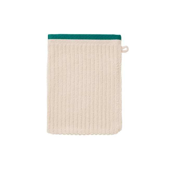 Gant de toilette coton bio BUNDI creme <span itemprop=