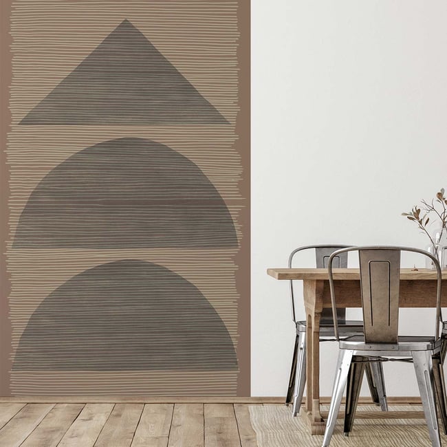 Papier peint, cotangente Couleur marron <span itemprop=