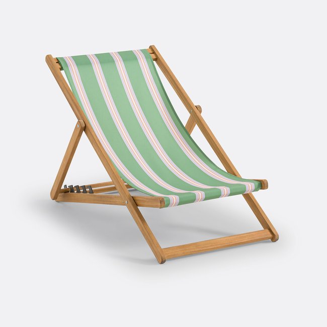 Veniza Acacia & Canvas Deck Chair - LA REDOUTE INTERIEURS