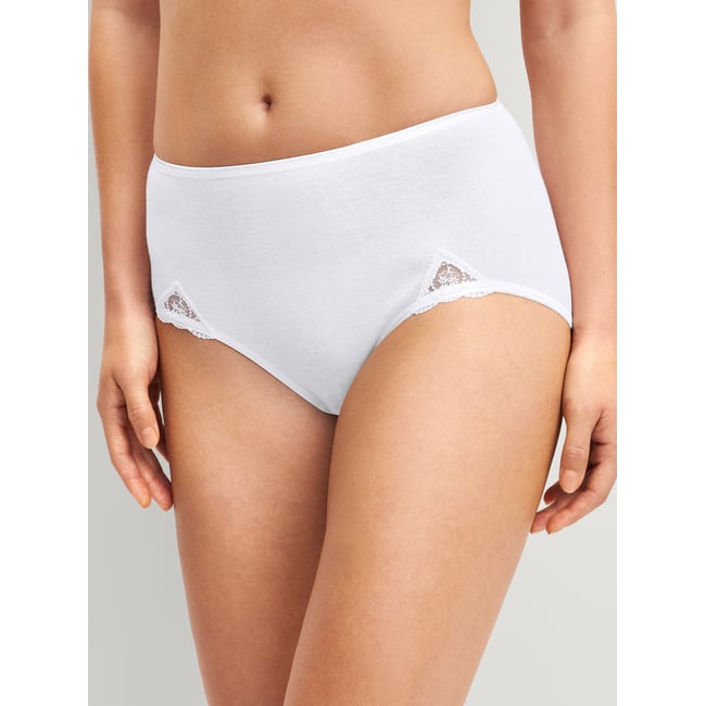 Slip midi Coton COTTON DESIRE blanc <span itemprop=