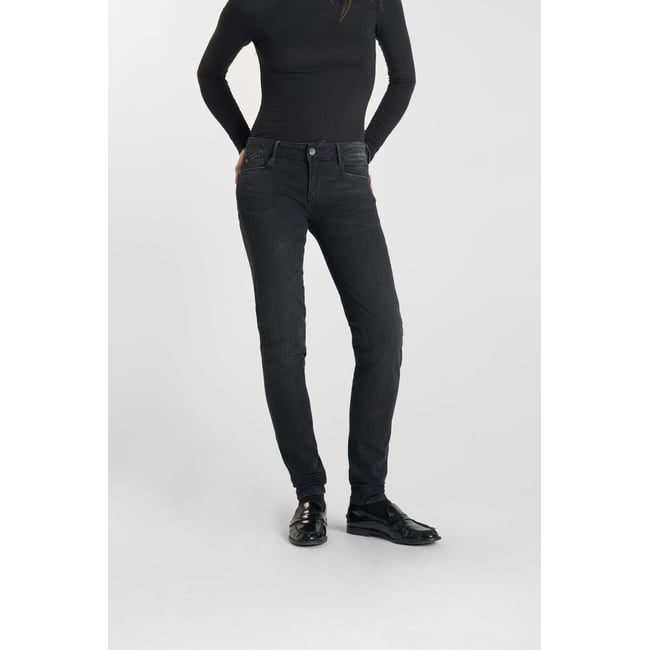 Jeans push-up slim PULP, longueur 34 black / black <span itemprop=