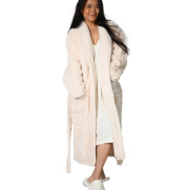 Peignoir polaire mixte doux et chaux WARM WOOL - SENSEI MAISON