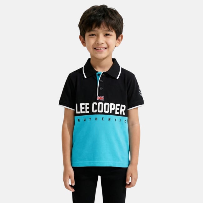 Polo manches courtes imprimé, col chemise RUGBY - LEE COOPER