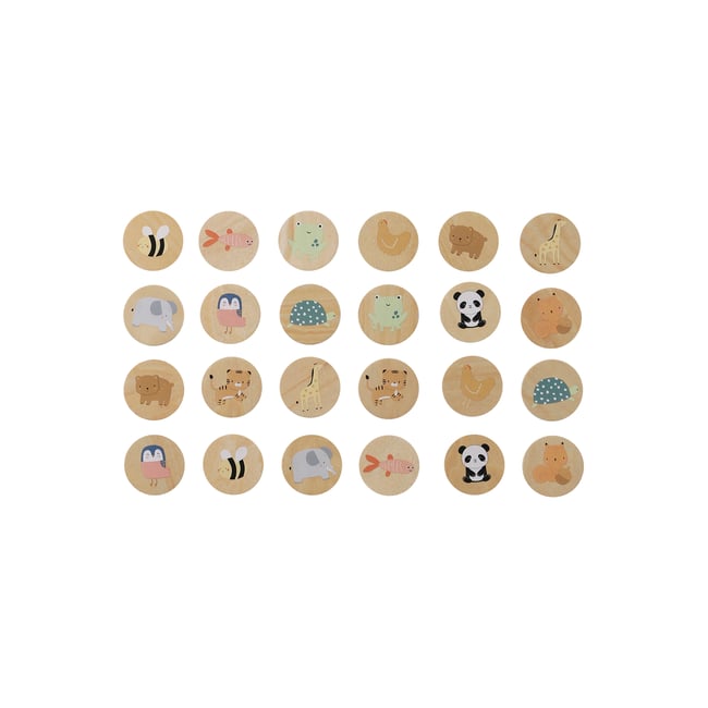 Jeu de Mémo en bois FSC® beige <span itemprop=