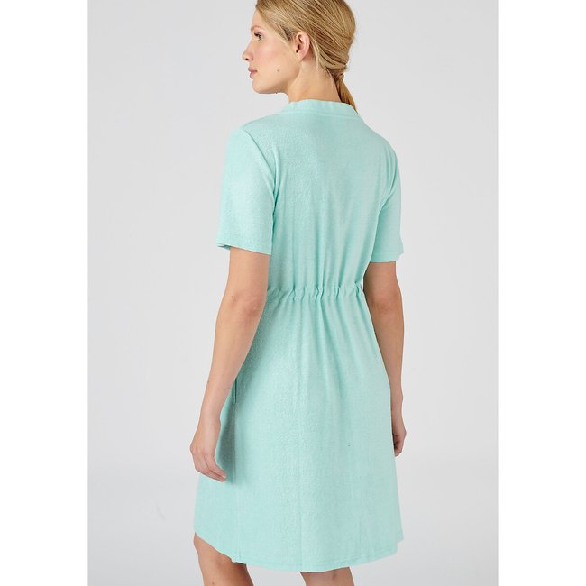 Robe de detente zippee en eponge bleu clair Damart La Redoute