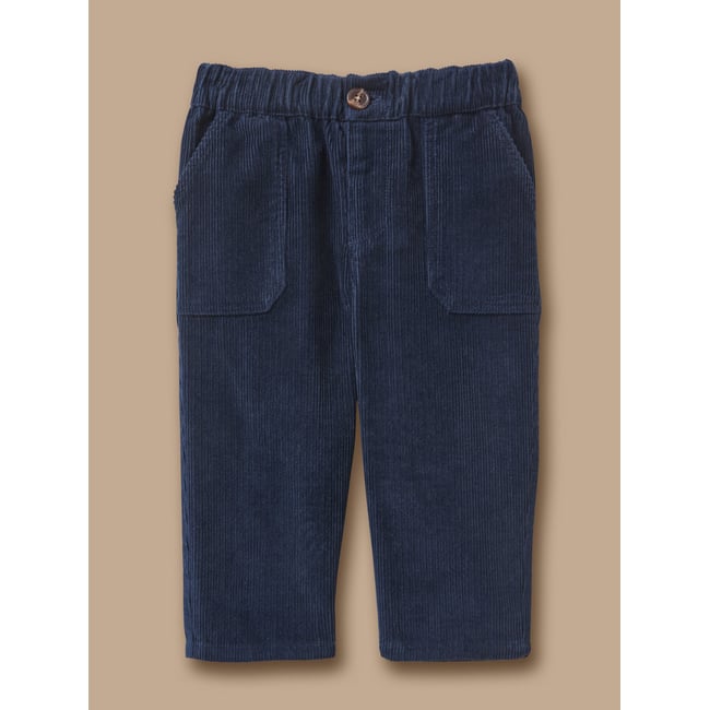Pantalon en velours marine <span itemprop=