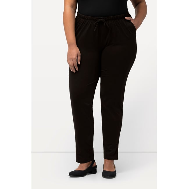 Pantalon Slim Fit à taille élastique. Bas noir <span itemprop=